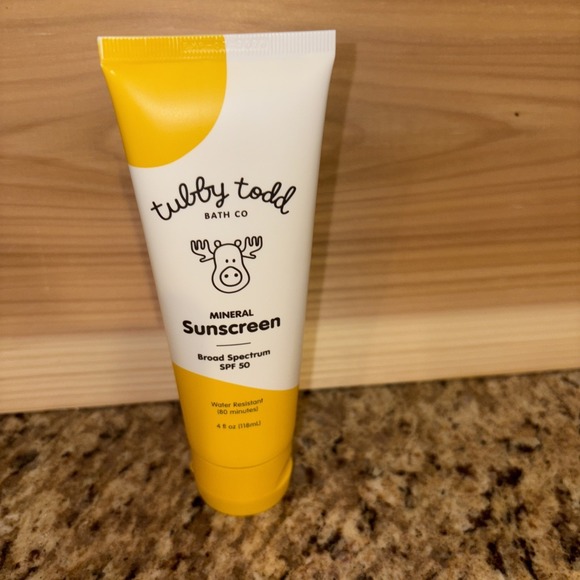 Tubby Todd Mineral Sunscreen SPF 50 Broad Spectrum Lotion For Kids 4 Oz Sealed - Picture 3 of 4